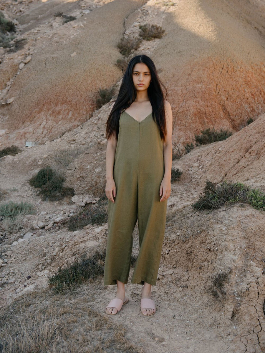 Hemp Clothing Australia Cami Jumpsuit Black Meadow Store Australia