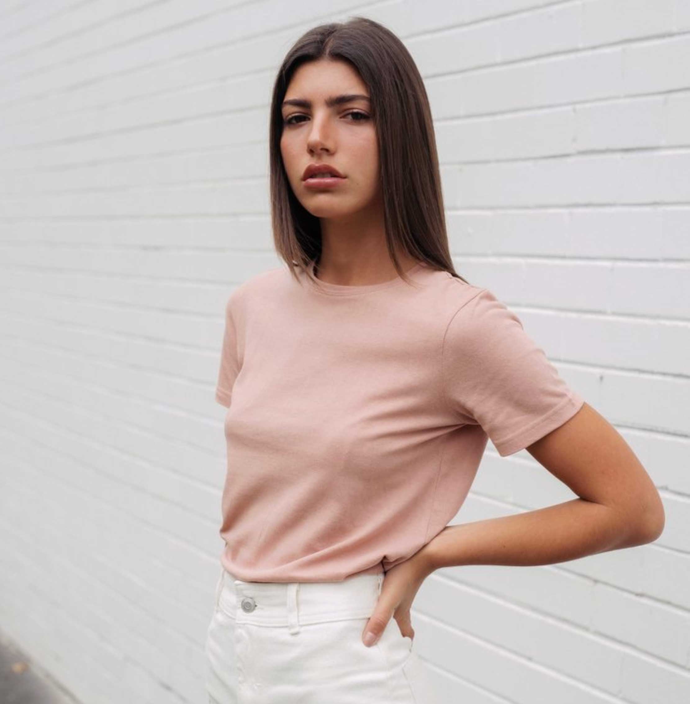 Womens Classic Tee Hemp Organic Cotton Pink