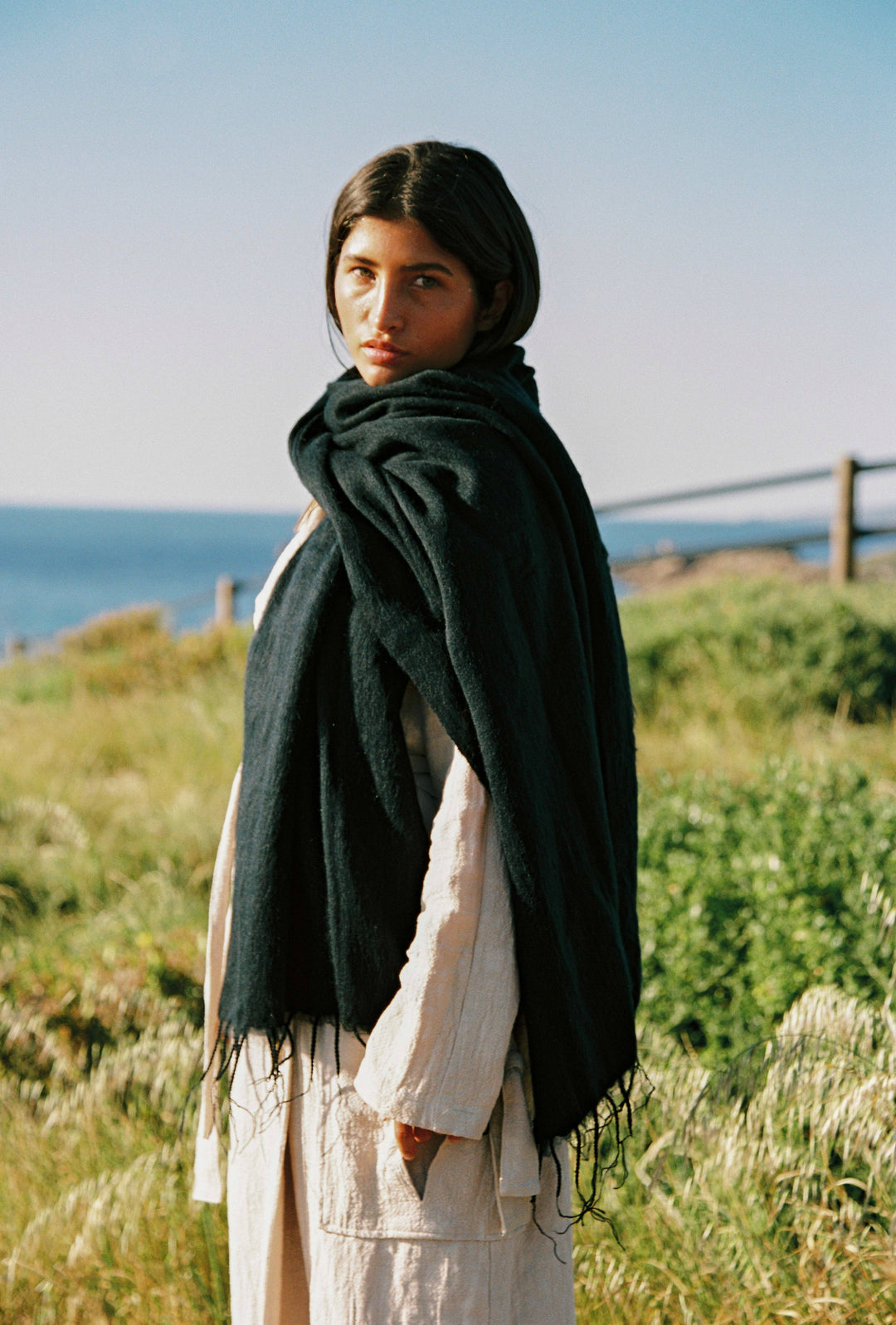 Fringe Scarf Shawl Wrap Jett