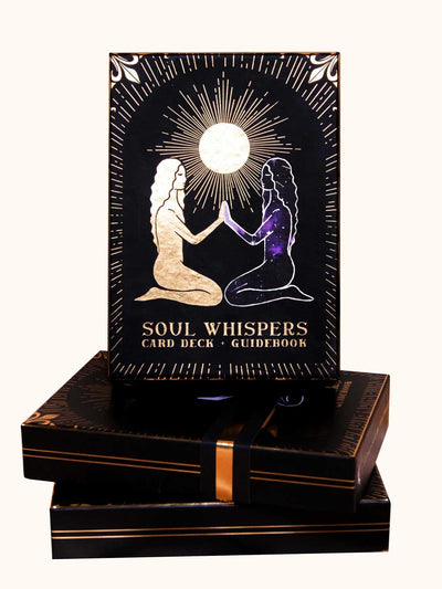 Soul Whispers Card Deck in Black Box with Gold Foiled Details