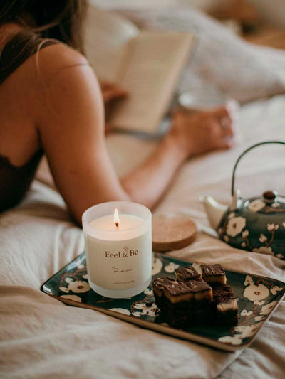Feel and Be Zen Soy Candle Lavender and Ylang Ylang Meadow Store