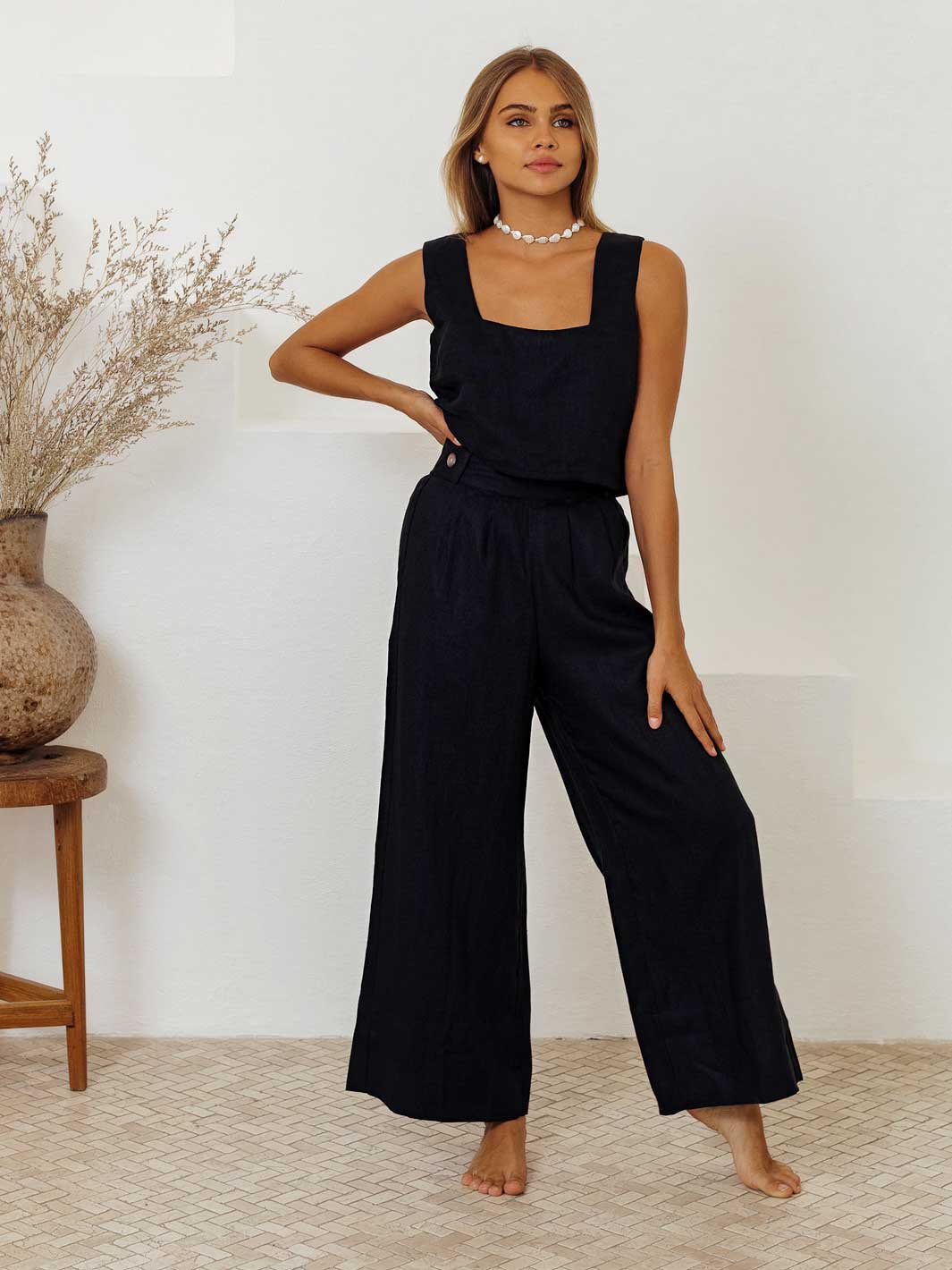 Free the Label Monaco Pants Black Meadow Store