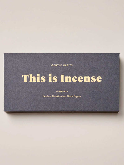 Gentle Habits This Is Incense Tasmania Meadow Store Grey Gold Leather Frankincense
