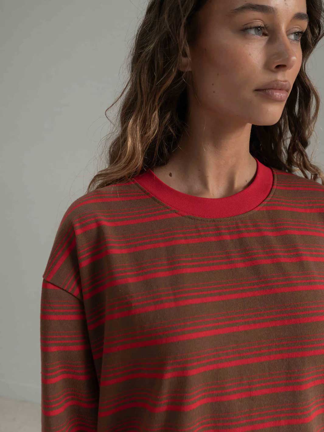 Andi Long Sleeve Red Brown
