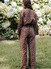 Hall Store Belle Tie Up Top Fleur Mocha Meadow Store