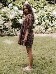Hall Store Flora Dress Fleur Mocha Meadow Store