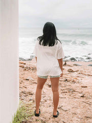 Hall Store Flowa Tee Off White Matcha Green Meadow Store