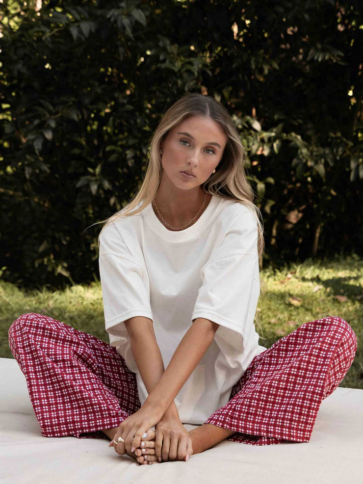 Hall Store Original Oversized White Womens T-Shirt Meadow Store
