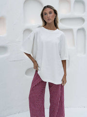 Hall Store Original Oversized White Womens T-Shirt Meadow Store