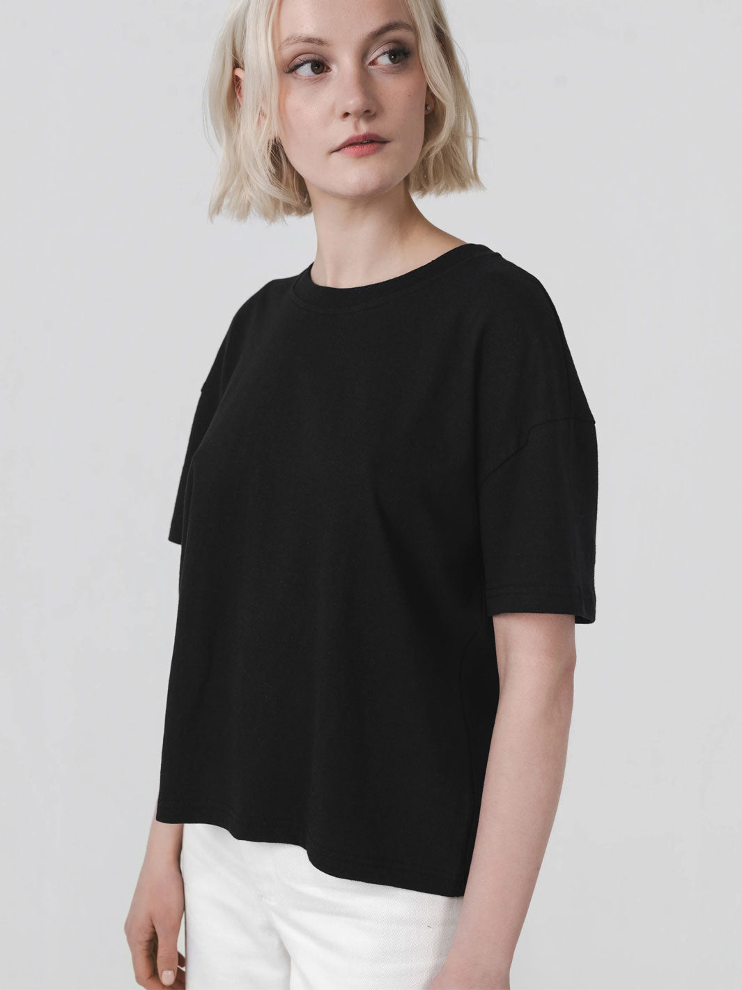 Womens Boxy Tee Black