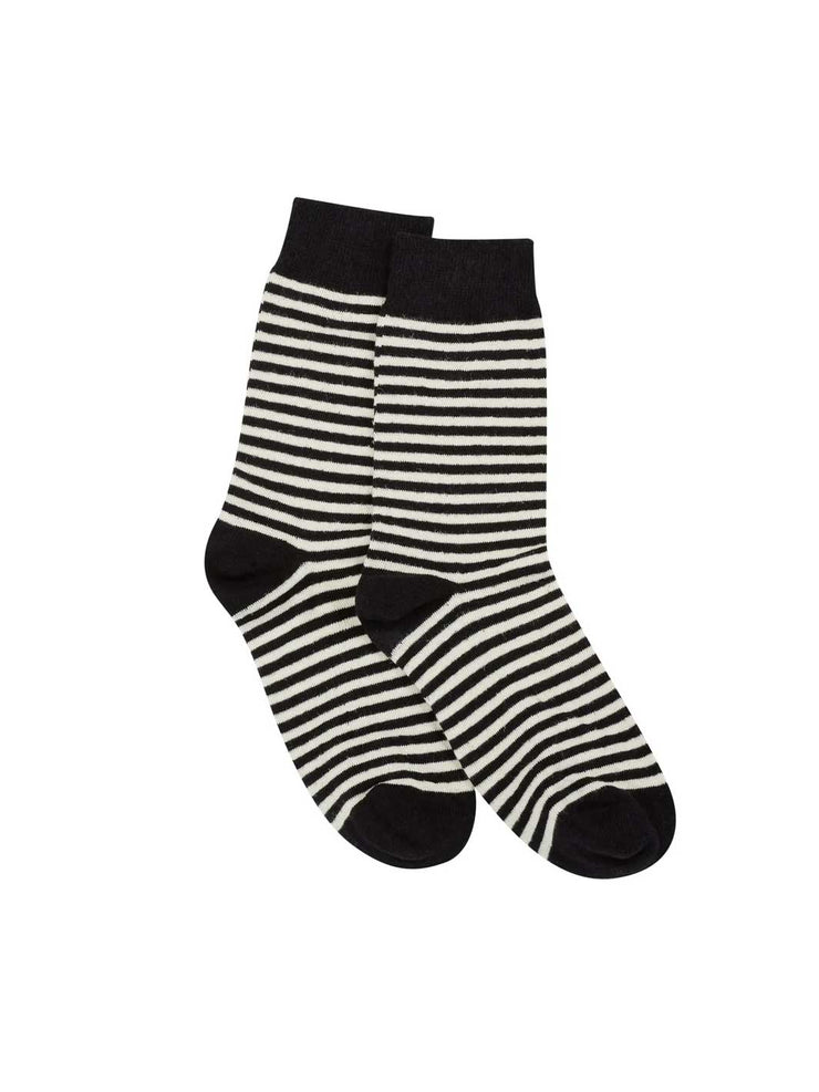 Hemp Daily Socks Black White Stripe