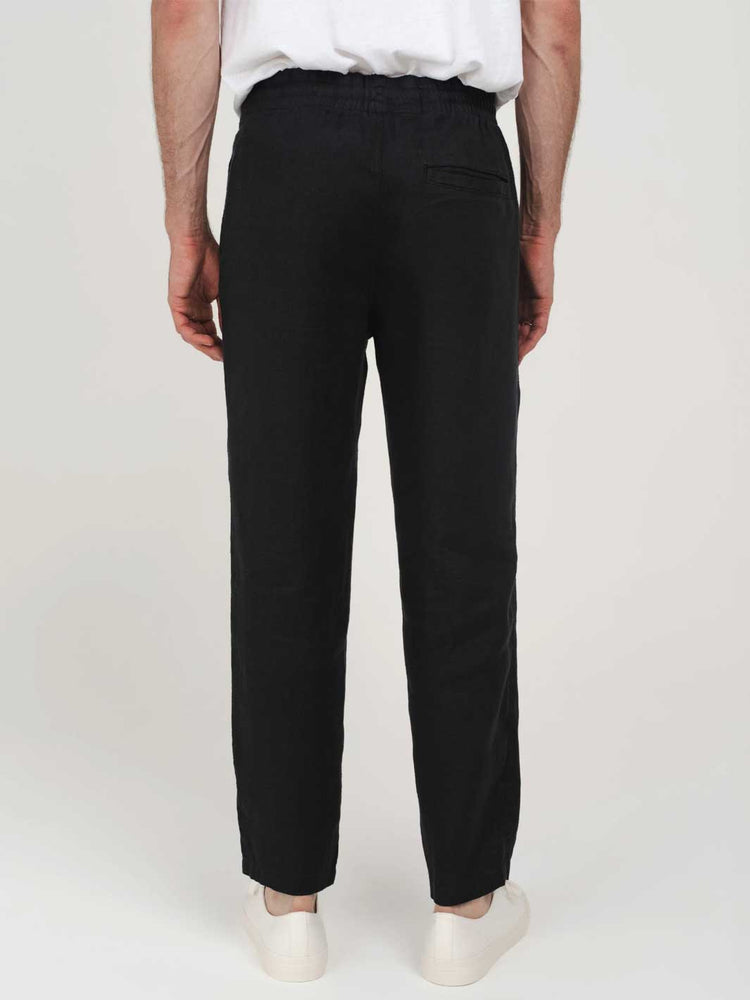 Hemp Clothing Australia Heritage Elastic Waist Chino Pant Black Meadow Store