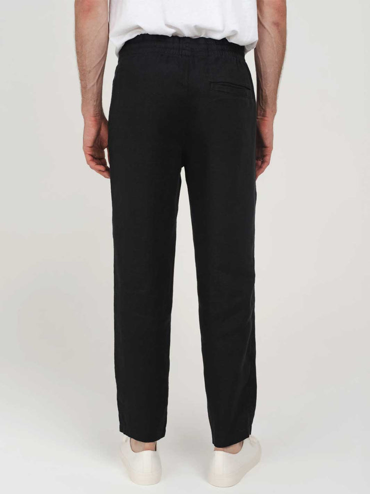 Hemp Clothing Australia Heritage Elastic Waist Chino Pant Black Meadow Store