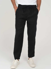 Hemp Clothing Australia Heritage Elastic Waist Chino Pant Black Meadow Store