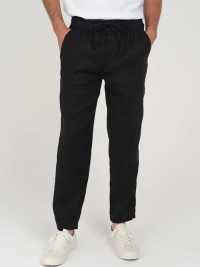 Hemp Clothing Australia Heritage Elastic Waist Chino Pant Black Meadow Store
