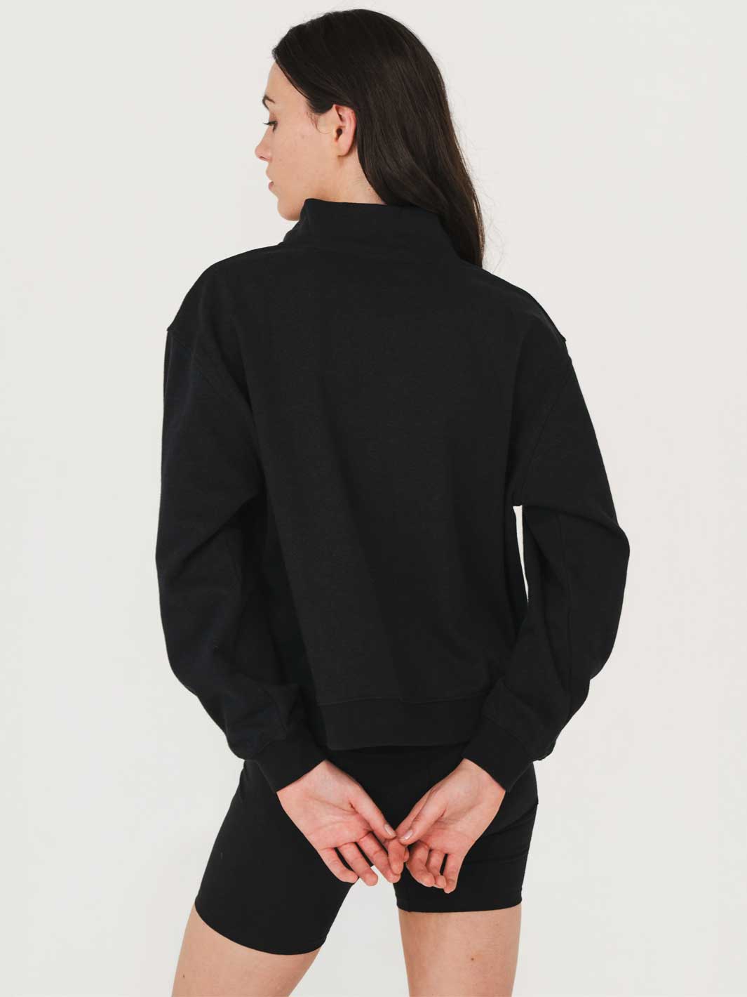 Quarter Zip Fleece Black