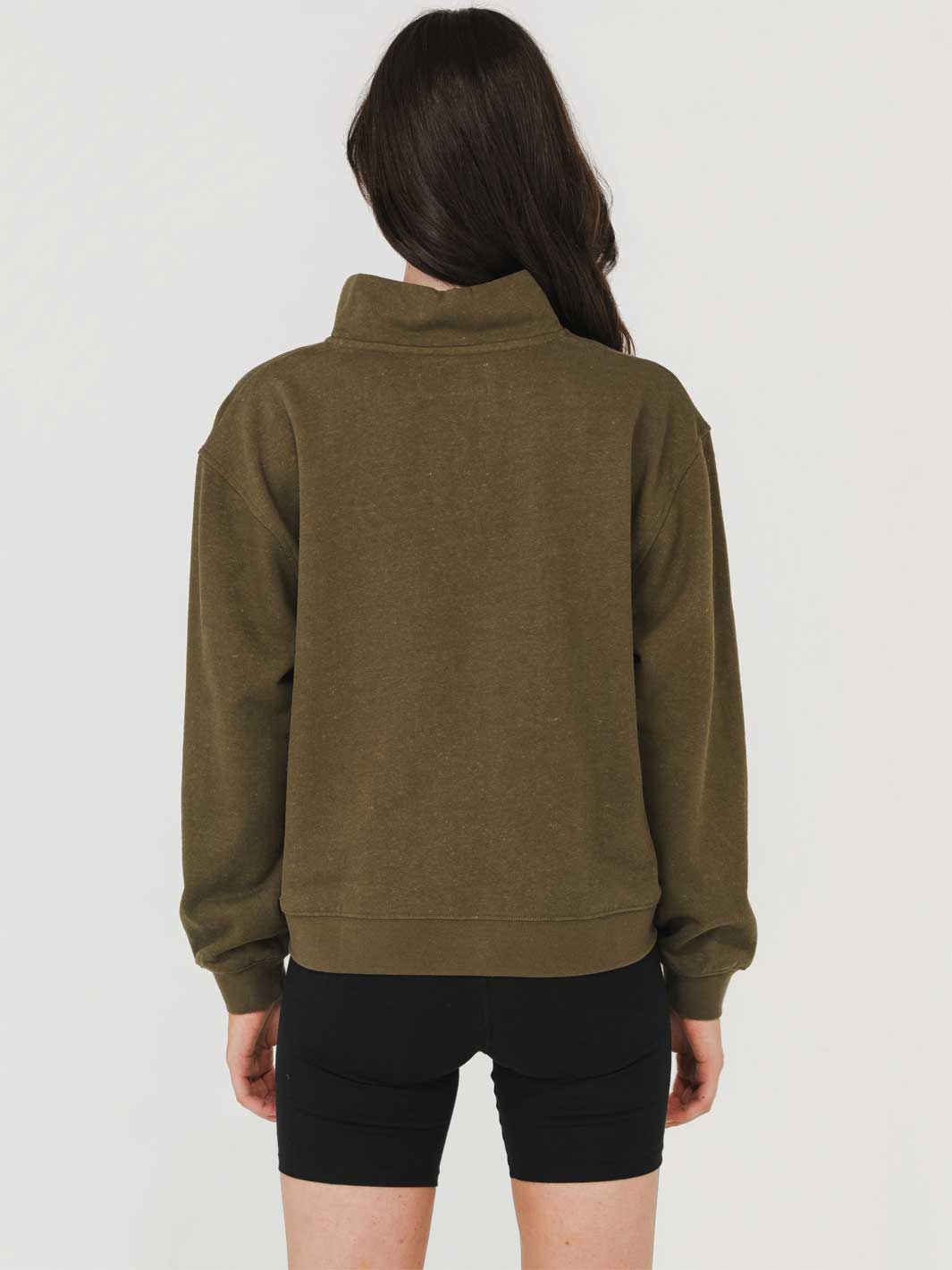 Hemp Clothing Australia Women's Quarter Zip Fleece Sweatshirt Meadow Store