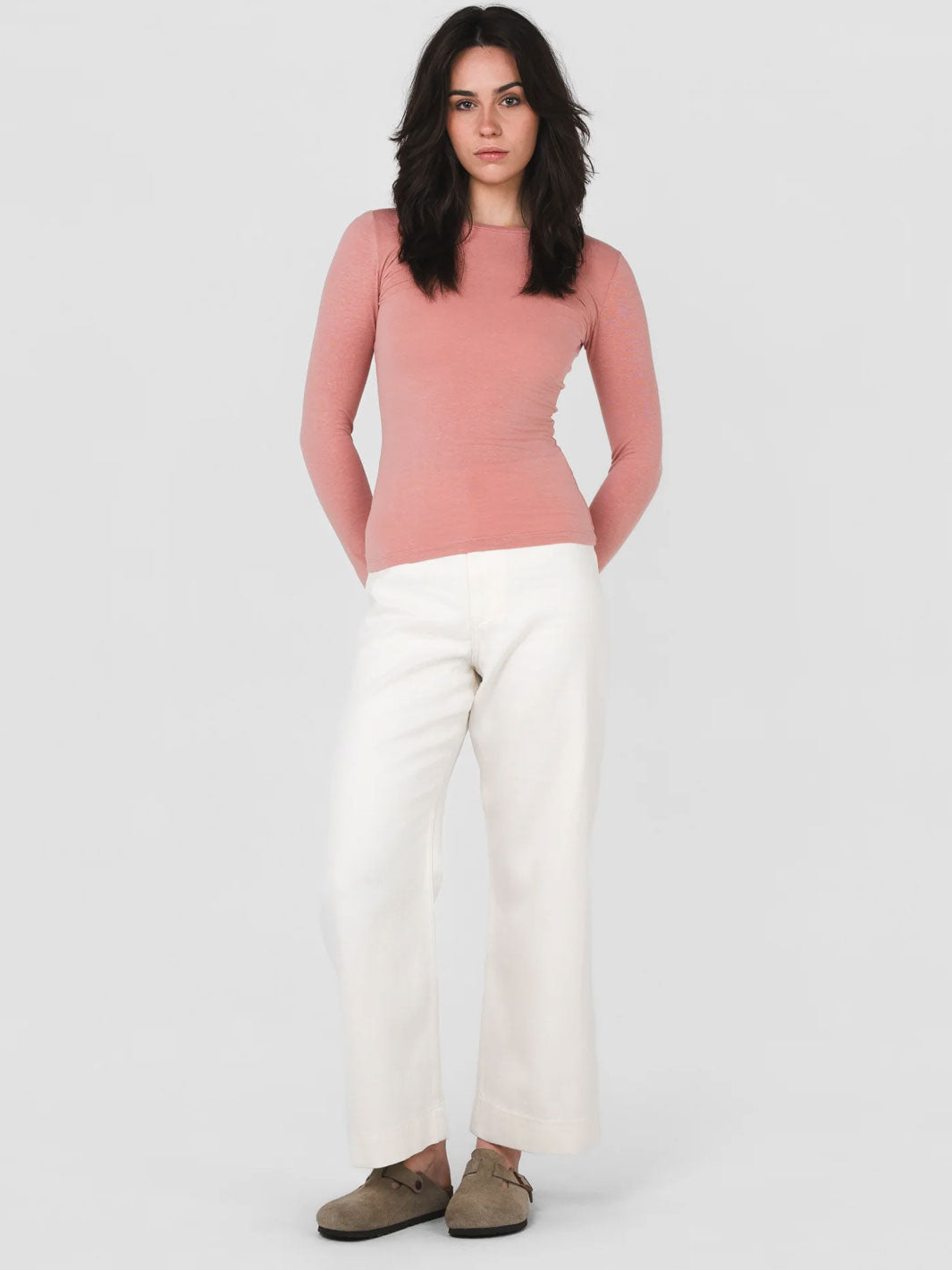 Stretch Long Sleeve Top Rose