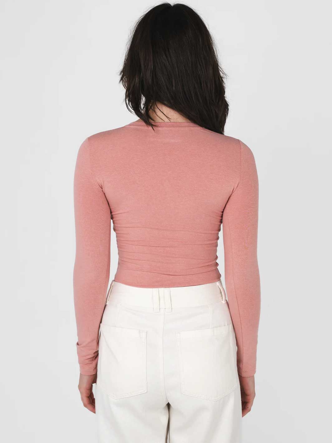Stretch Long Sleeve Top Rose