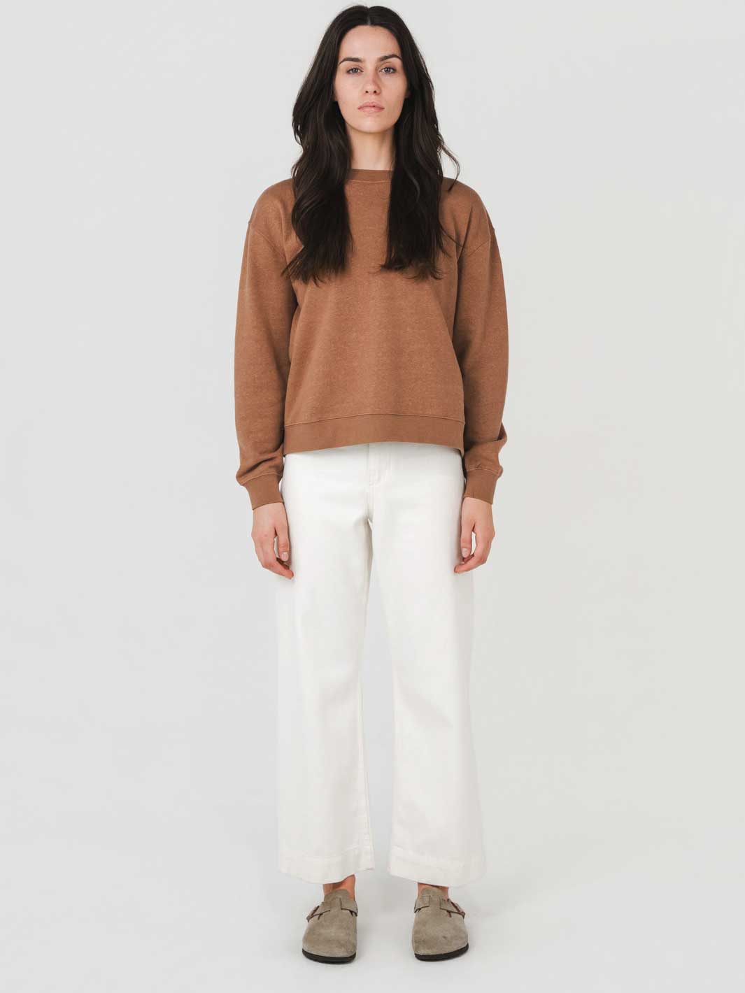 Crew Neck Sweatshirt Coconut
