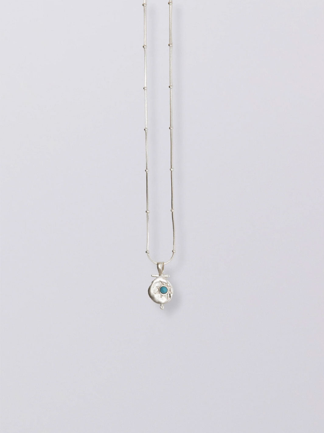Hobo and Hatch Azure Necklace Sterling Silver Turquoise Stone Meadow Store