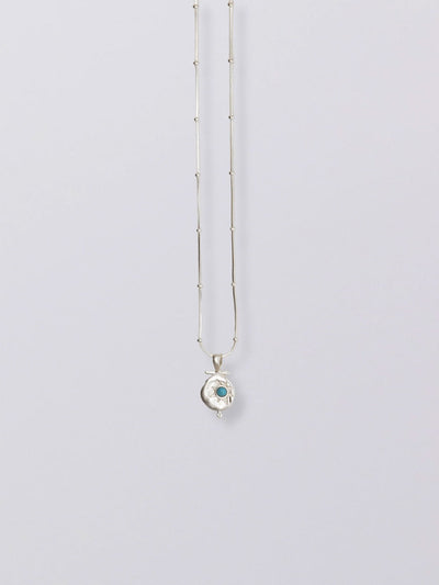 Hobo and Hatch Azure Necklace Sterling Silver Turquoise Stone Meadow Store