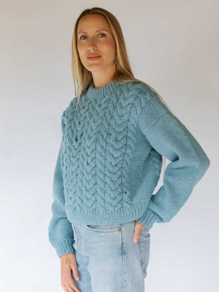 Hobo and Hatch Charlie NZ Wool Cabled Sweater Meadow Store