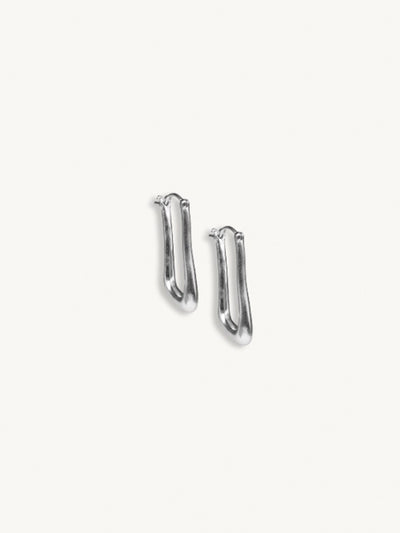 Hobo and Hatch Delphine Organic Oblong Earrings Recycled Sterling Silver