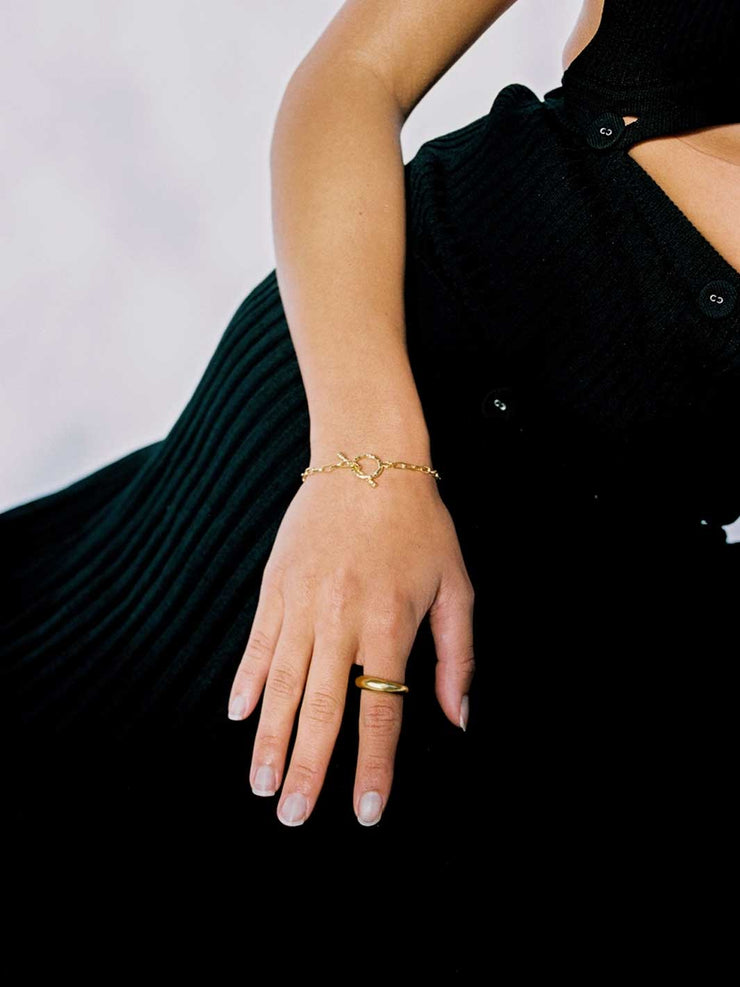 Hobo and Hatch Grace Chunky Matte Gold Ring Meadow Store