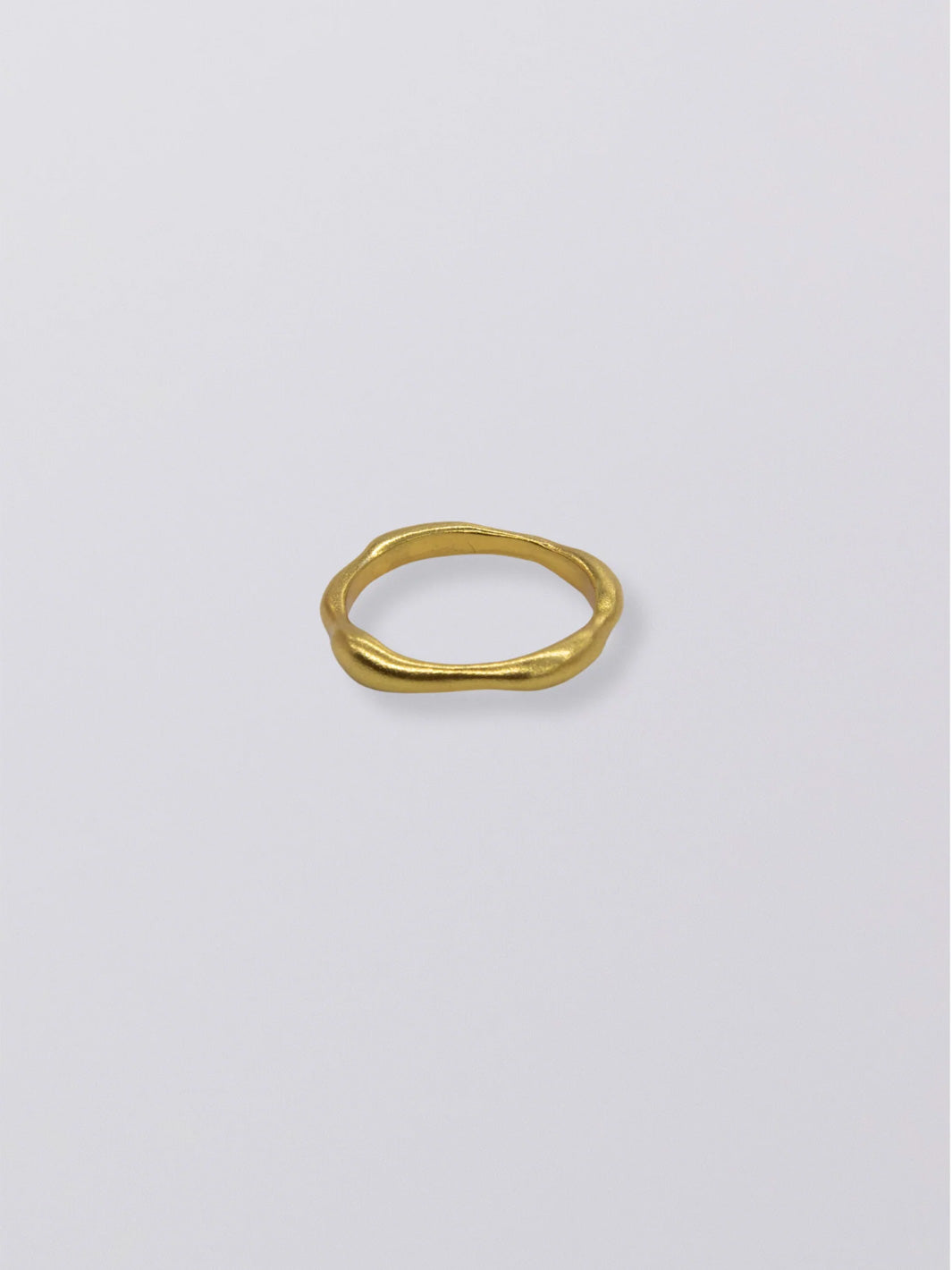 Hobo and Hatch Brushed 18k Plated Gold Organic Ring Meadow Store