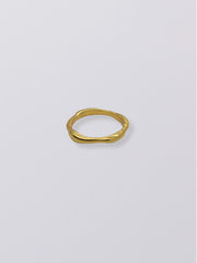 Hobo and Hatch Brushed 18k Plated Gold Organic Ring Meadow Store