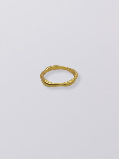 Hobo and Hatch Brushed 18k Plated Gold Organic Ring Meadow Store