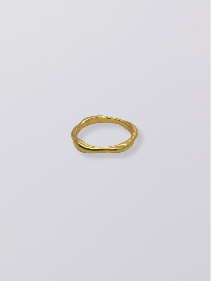 Hobo and Hatch Brushed 18k Plated Gold Organic Ring Meadow Store