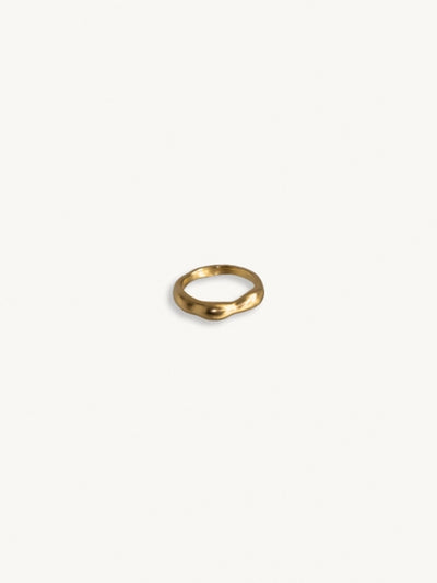 Hobo and Hatch Lagoon Organic Stackable Ring Matte Gold Meadow Store
