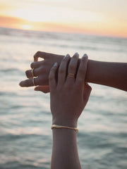 Hobo and Hatch Lagoon Organic Stackable Ring Matte Gold Meadow Store