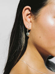 Hobo and Hatch Pearl Coin Hoops Recycled Sterling Silver Meadow Store