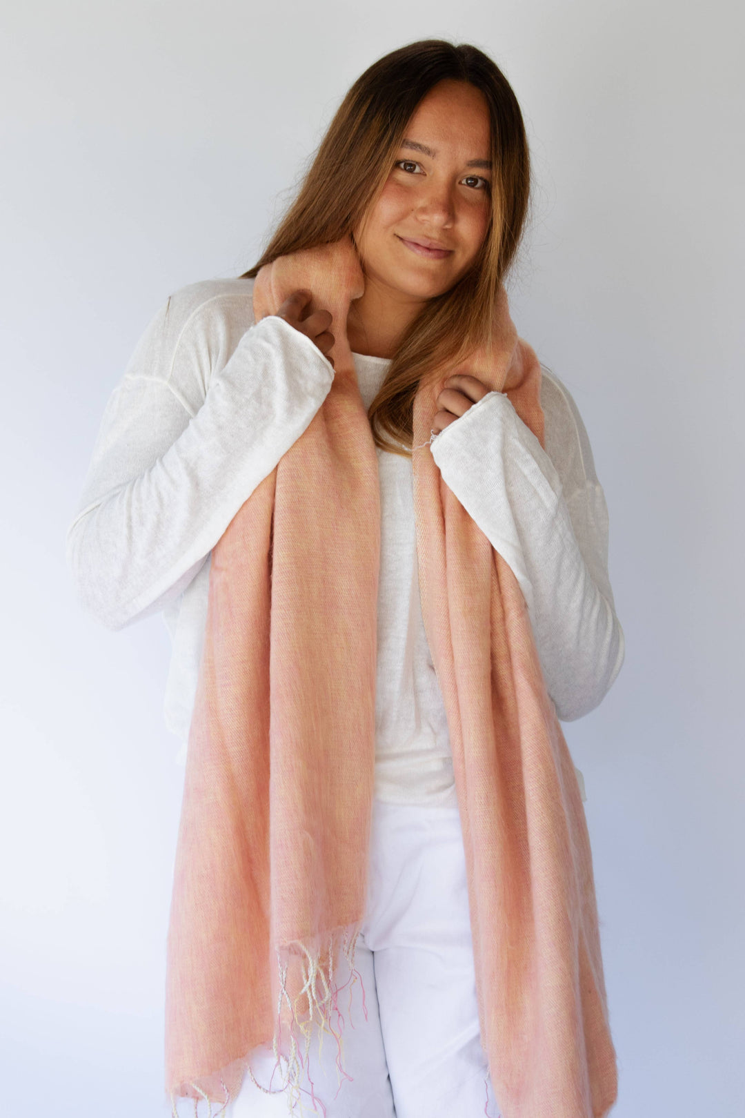 Fringe Shawl Wrap Scarf Sorbet