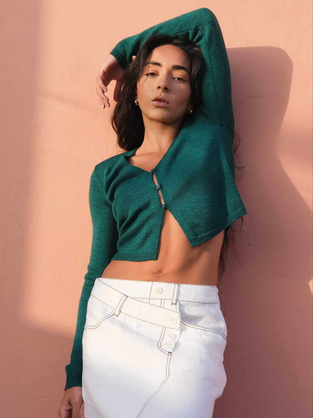 Indie Cardi Knit Pine