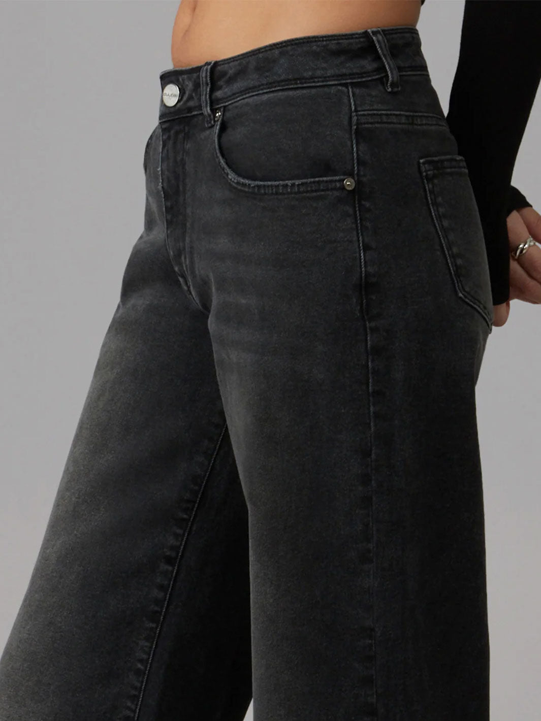 Nova Wide Leg Jean Black Ash