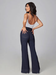 Lola Jeans Stevie High Rise Loose Leg Sustainable Jeans Dark Rinse Blue Meadow Store
