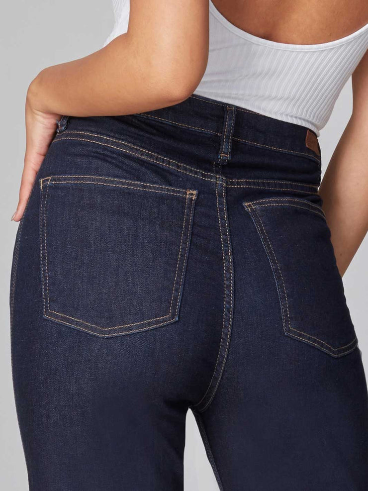 Lola Jeans Stevie High Rise Loose Leg Sustainable Jeans Dark Rinse Blue Meadow Store