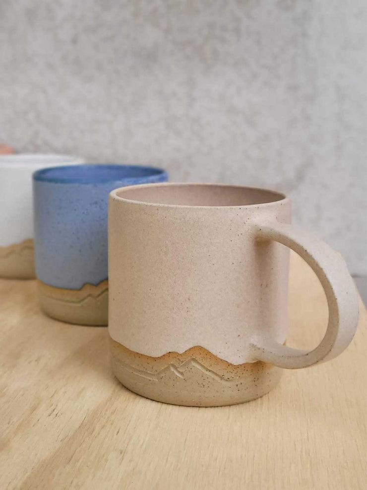 Lucy Jane Ceramics Mountain Mug Oatmeal Meadow Store