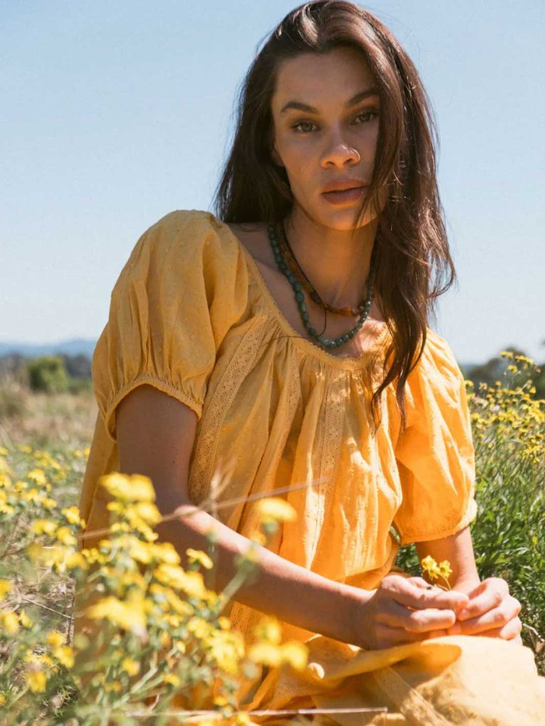 Zoey Midi Dress Honey