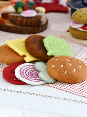 Felt Burger Stack Toy Set