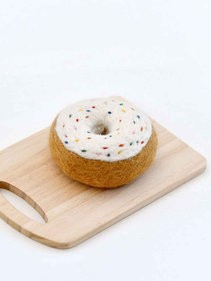 Felt Donut Toy White