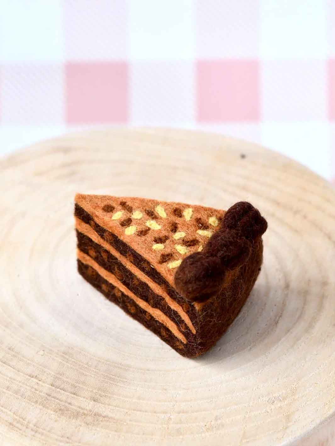 Felt German Chocolate Cake Slice Toy