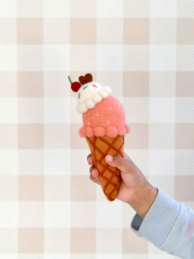 Meadow Store Felt Watermelon Coconut Sorbet Ice Cream