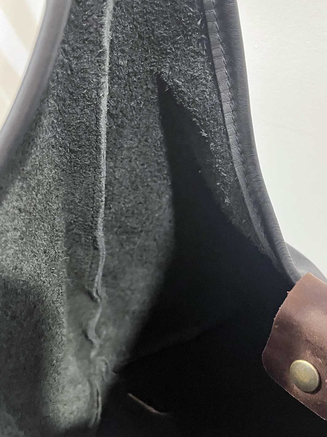 Black Slouchy Bag Recycled Leather Black