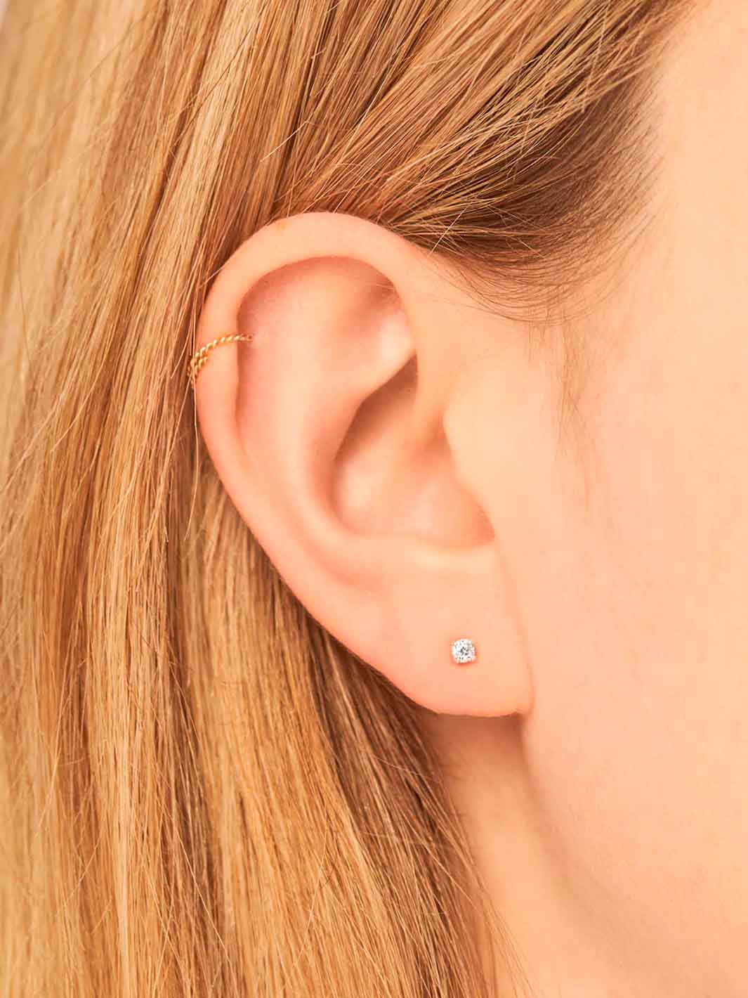 Delicate Crystal Studs Silver