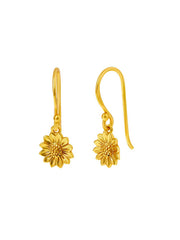 Midsummer Star Delicate Sunflower Earrings Gold Meadow Store